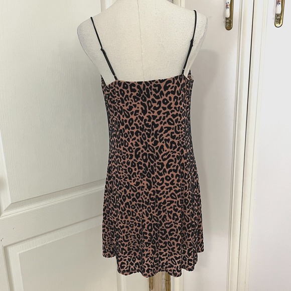 Altar'd State Woman's Mini Dress Sz M Leopard Velvet Burnout Whimsigoth Y2K Glam - Picture 4 of 7